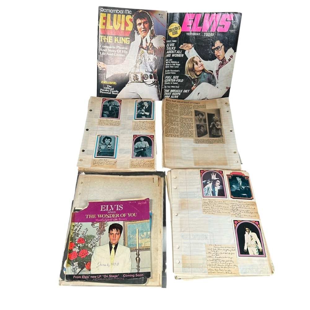 Elvis Presley 1970s Fan Scrapbook Archive Death Era Clippings Photos